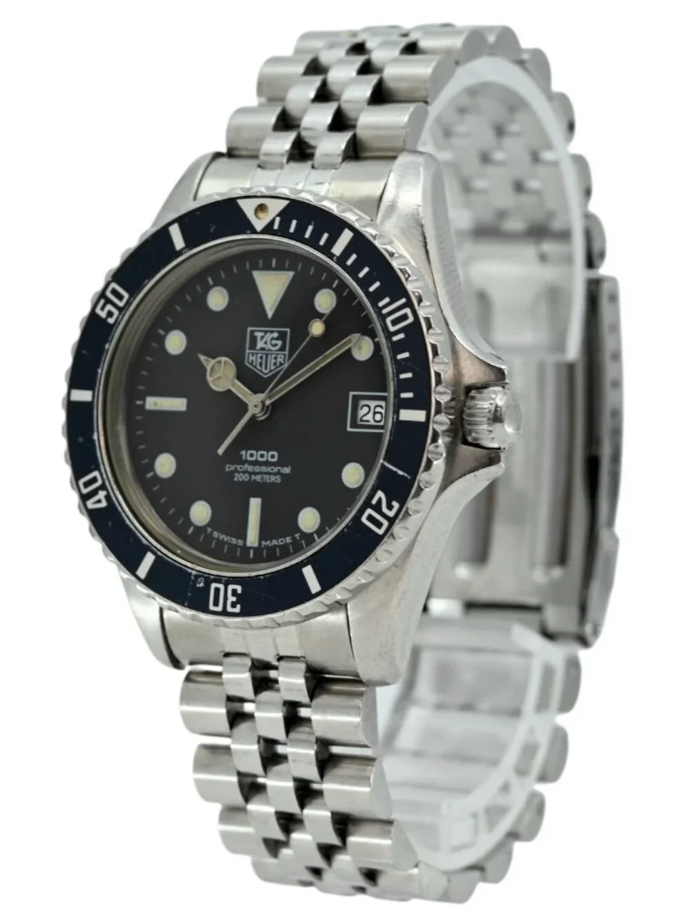 Tag Heuer Men's 37mm 980.013N Black Dial Professional 1000 Dive Watch 195/3 Band